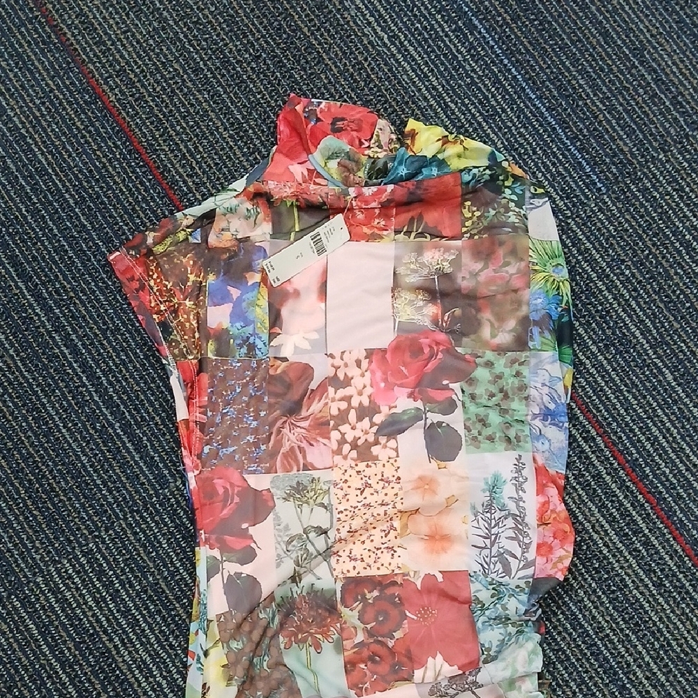 NWR Anthropologie The Maya Ruched Cowl-Neck Dress: Mesh Edition. Small - Picture 5 of 6